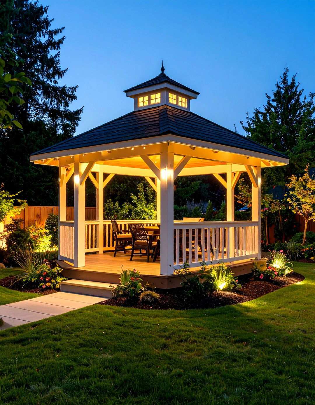 Garden Gazebos with Built In Roofs - 20 Shade Ideas