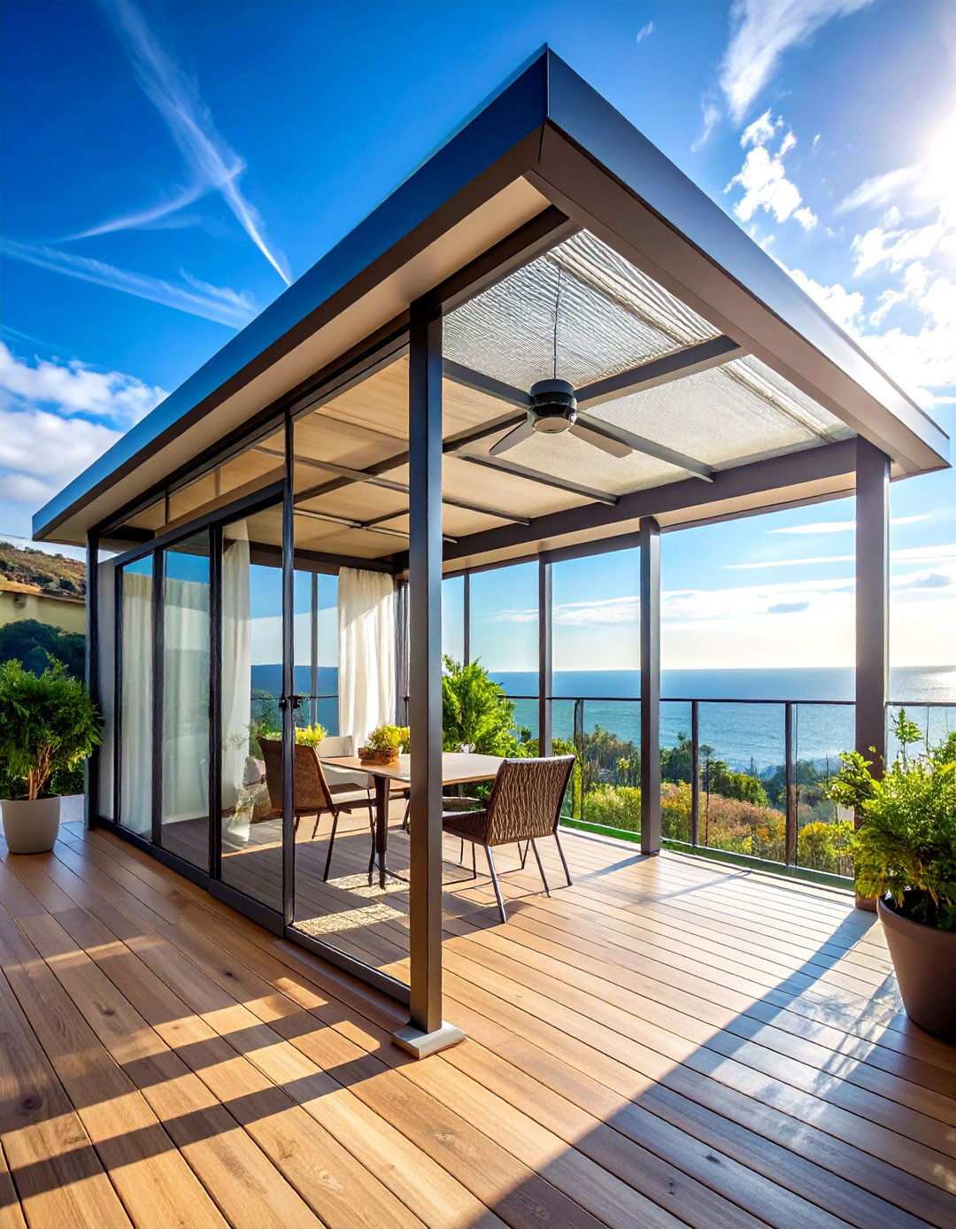 Gazebo Structures for Complete Balcony Enclosure - 20 Balcony Shade Ideas