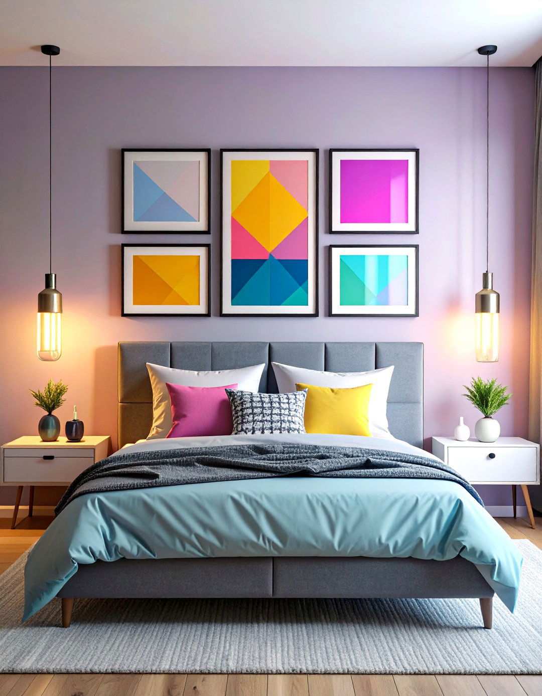 Geometric Artwork Bedroom Gallery - 20 80s Bedroom Ideas