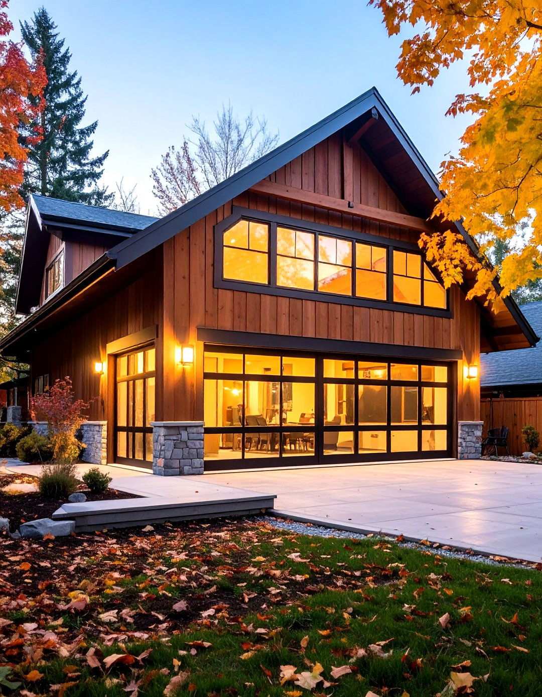 Glass Garage Door Barndominium Transparency - 20 Barndominium Exterior Ideas