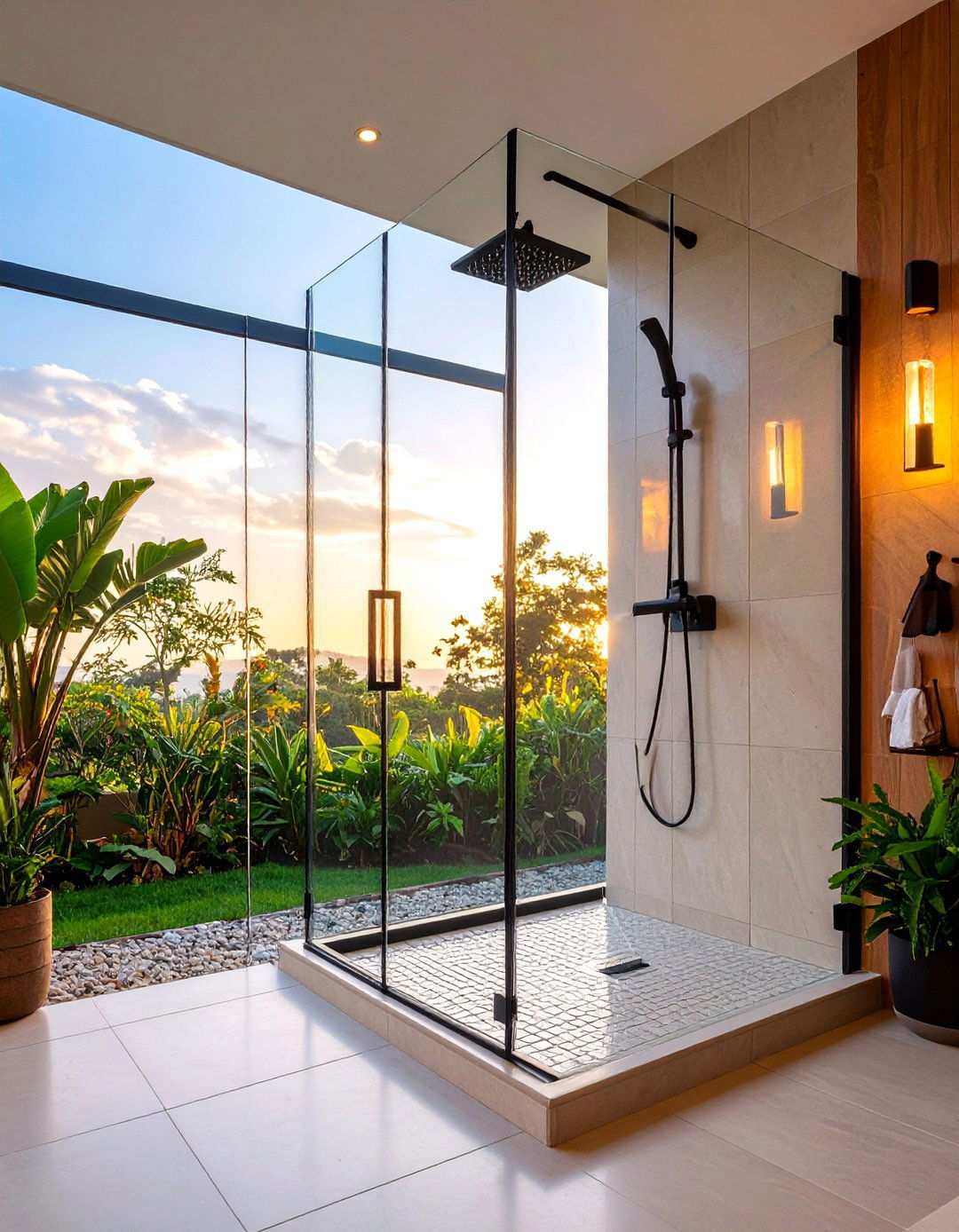 Glass Shower Doors for Basement Bathroom Openness - 20 Basement Bathroom Ideas