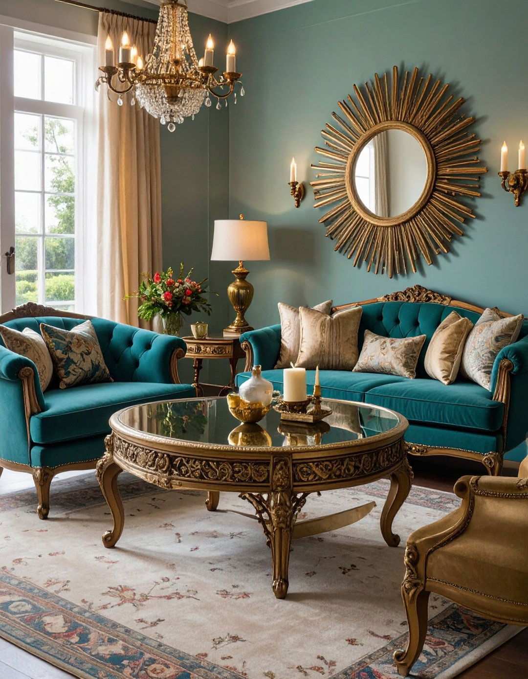 Gleam of Brass and Antique Gold Accents - 20 Black Boho Living Room Ideas