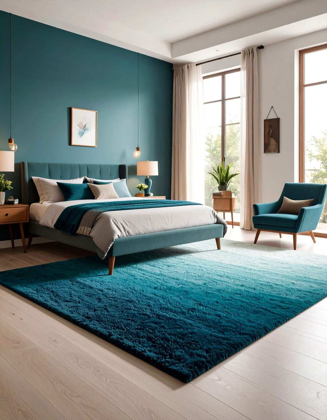 Gradient Ombre Carpet Drama - 20 Bedroom Carpet Ideas