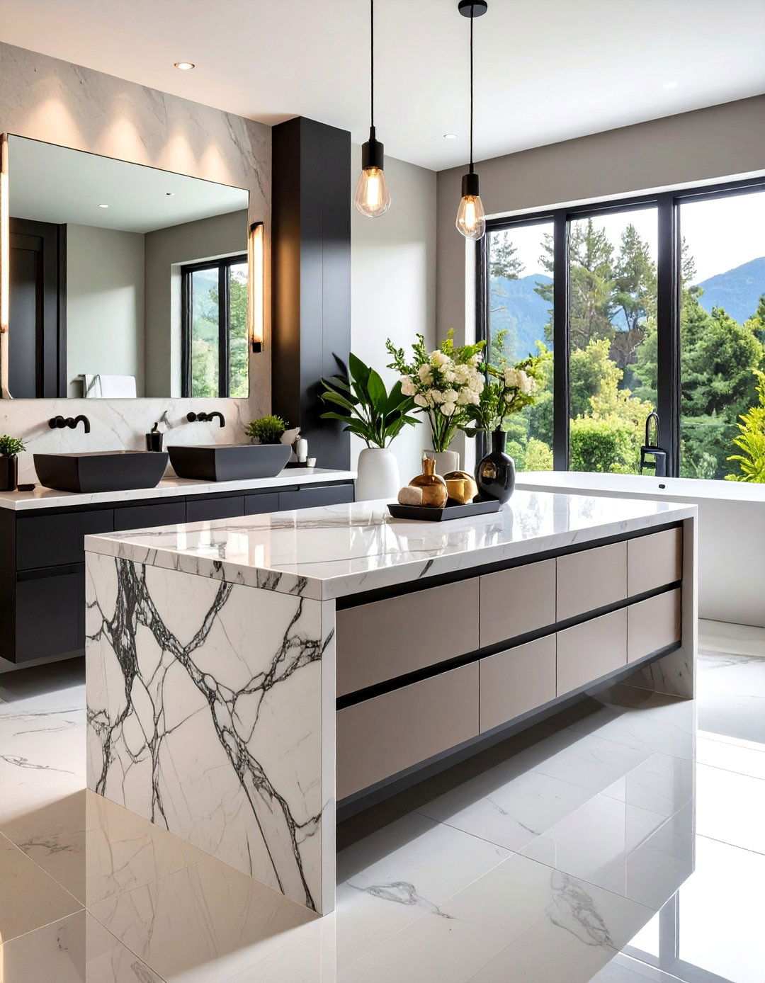 Granite Bathroom Countertop in Exotic Patterns - 20 Bathroom Countertop Ideas