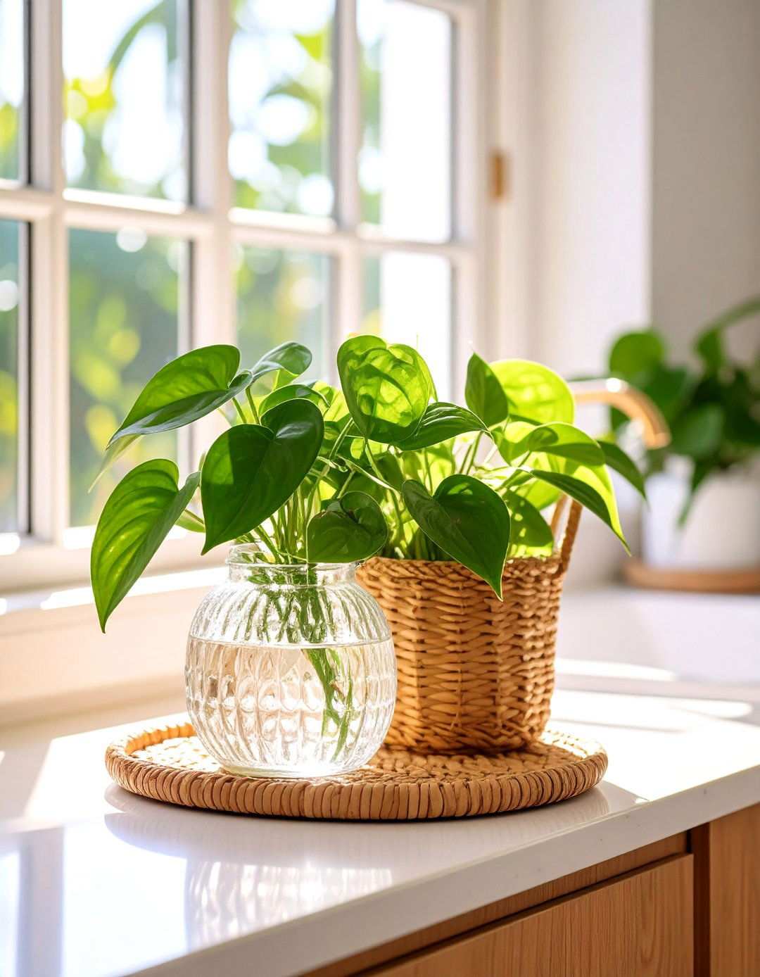 Greenery and Natural Elements Soften the Bathrooms Edges - 20 Bathroom Staging Ideas