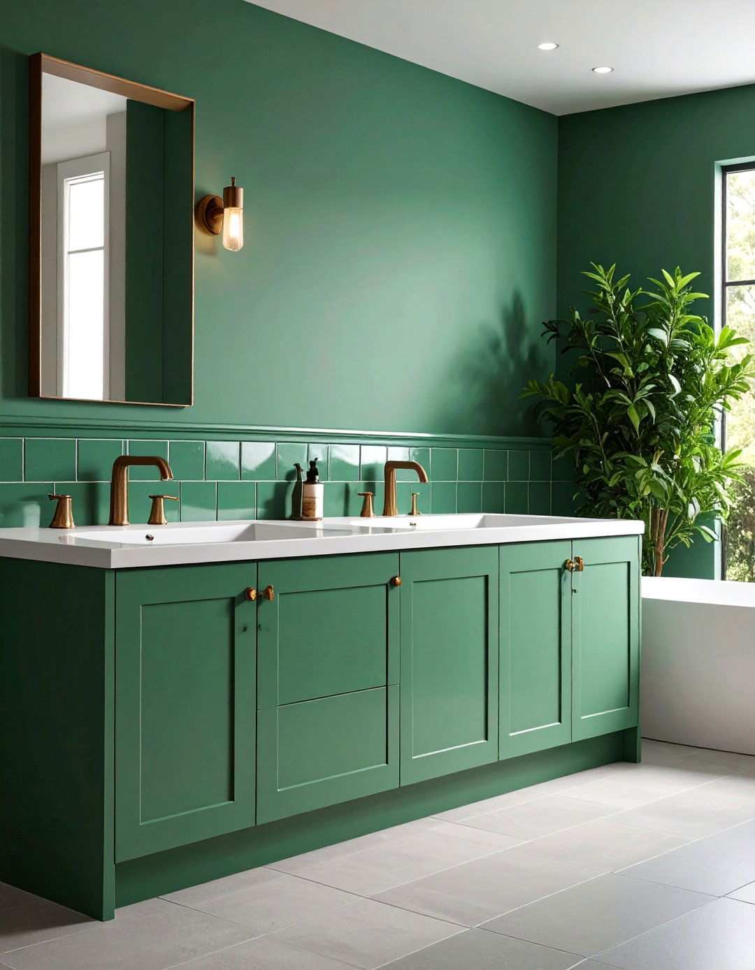 Half Tiled Bathroom Wainscoting Combo - 20 Bathroom Wainscoting Ideas