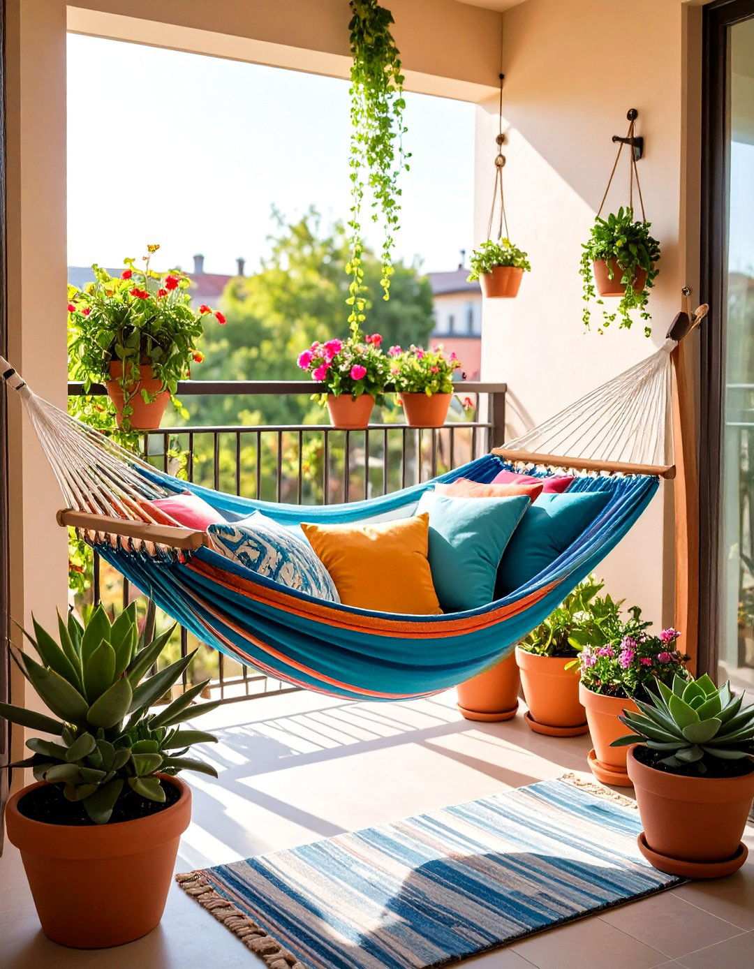 Hammock Relaxation Zone - 20 Balcony Deck Ideas