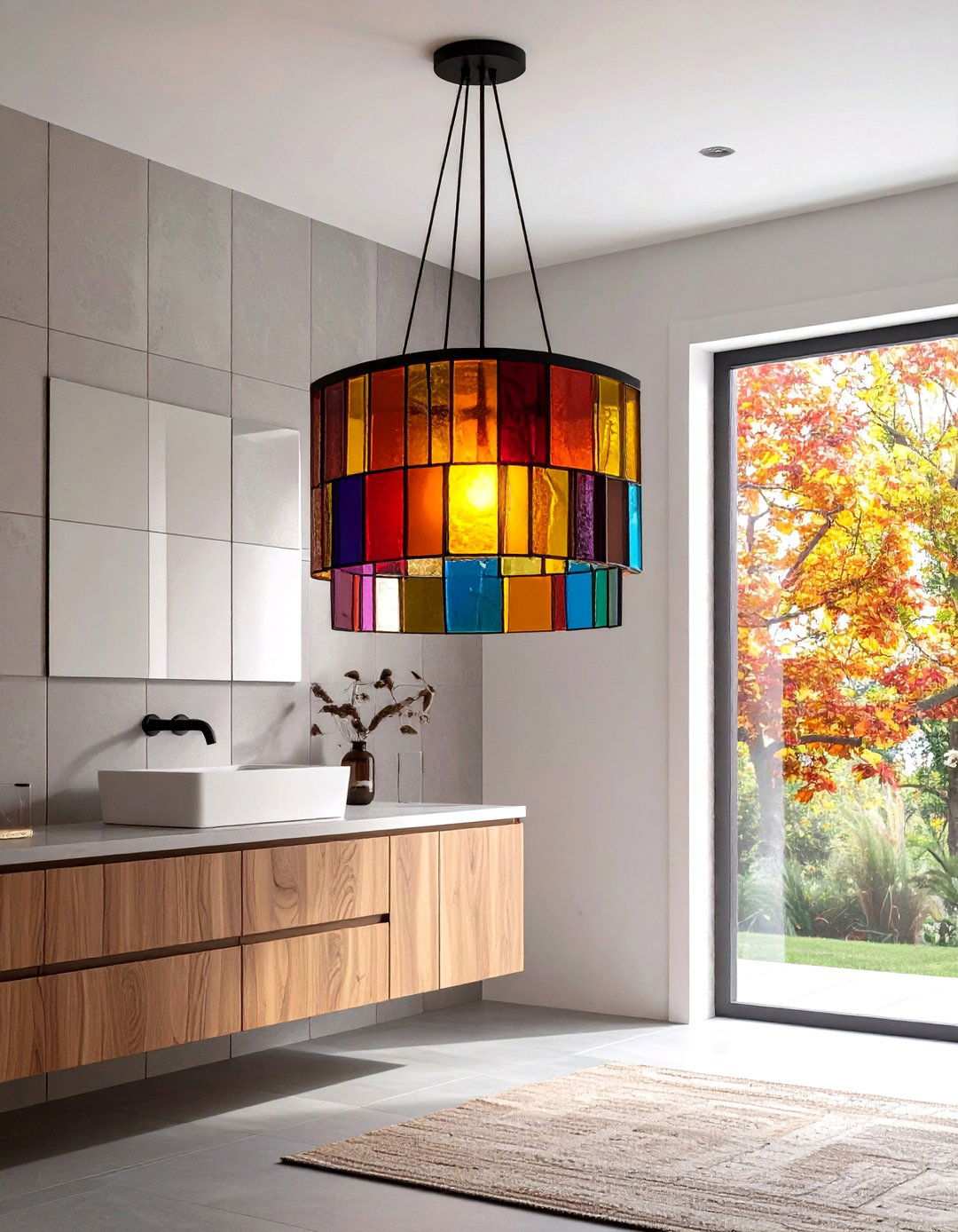 Hand Blown Art Glass Bathroom Pendant Lighting as Functional Sculpture - 20 Bathroom Pendant Lighting Ideas