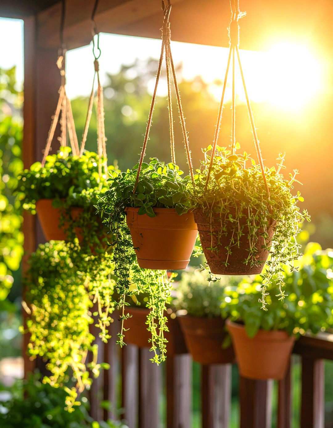 Hanging Basket Cascade Herb Garden - 20 Herb Garden Ideas