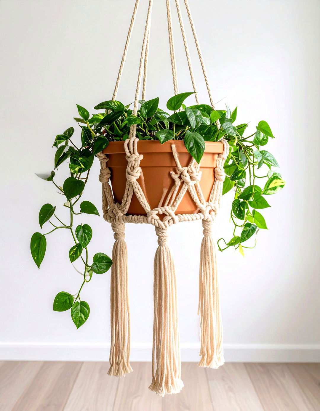 Hanging Macrame Plant Holders and Wall Art - 20 70s Bedroom Decor Ideas