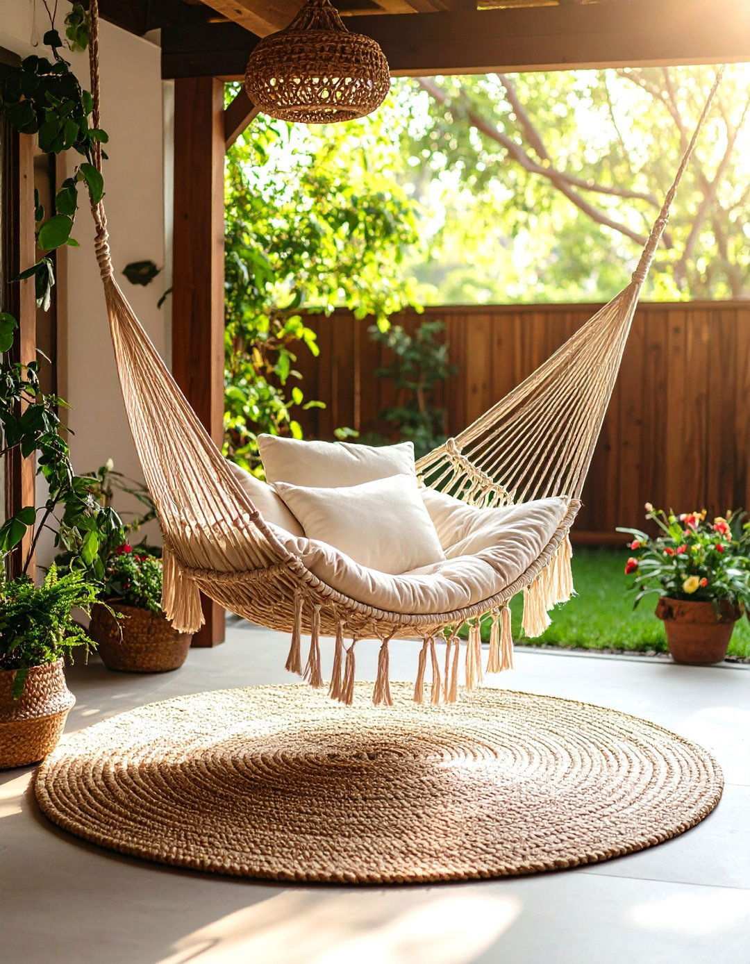 Hanging Swing Bedroom Seating Area - 20 Bedroom Seating Area Ideas