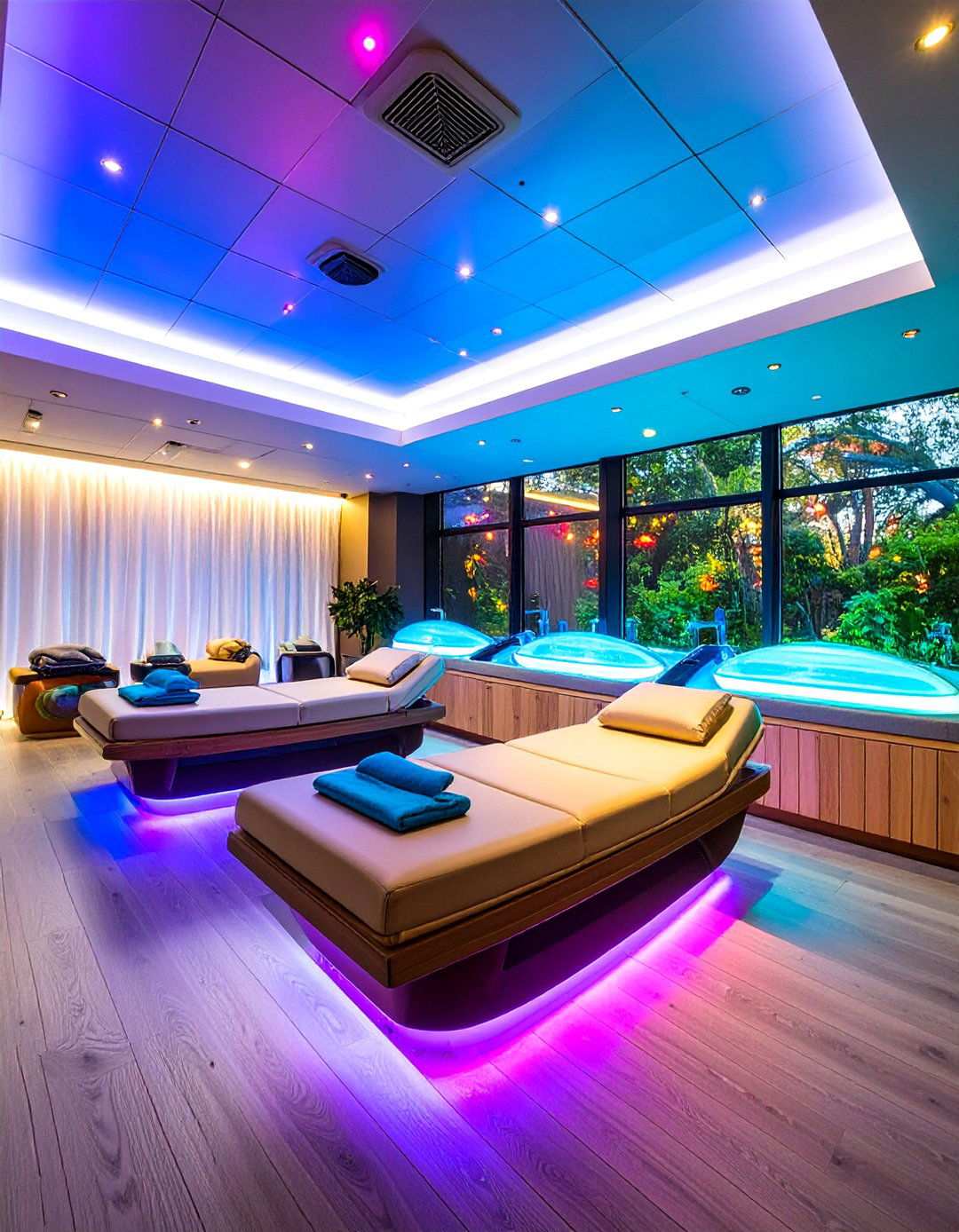 Healing Sanctuary Spas with Chromotherapy and Sonic Resonance - 20 2100s Room Ideas