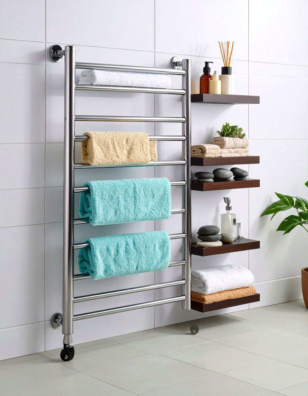 Heated Electric Towel Rack for Everyday Luxury - 20 Bathroom Towel Rack Ideas