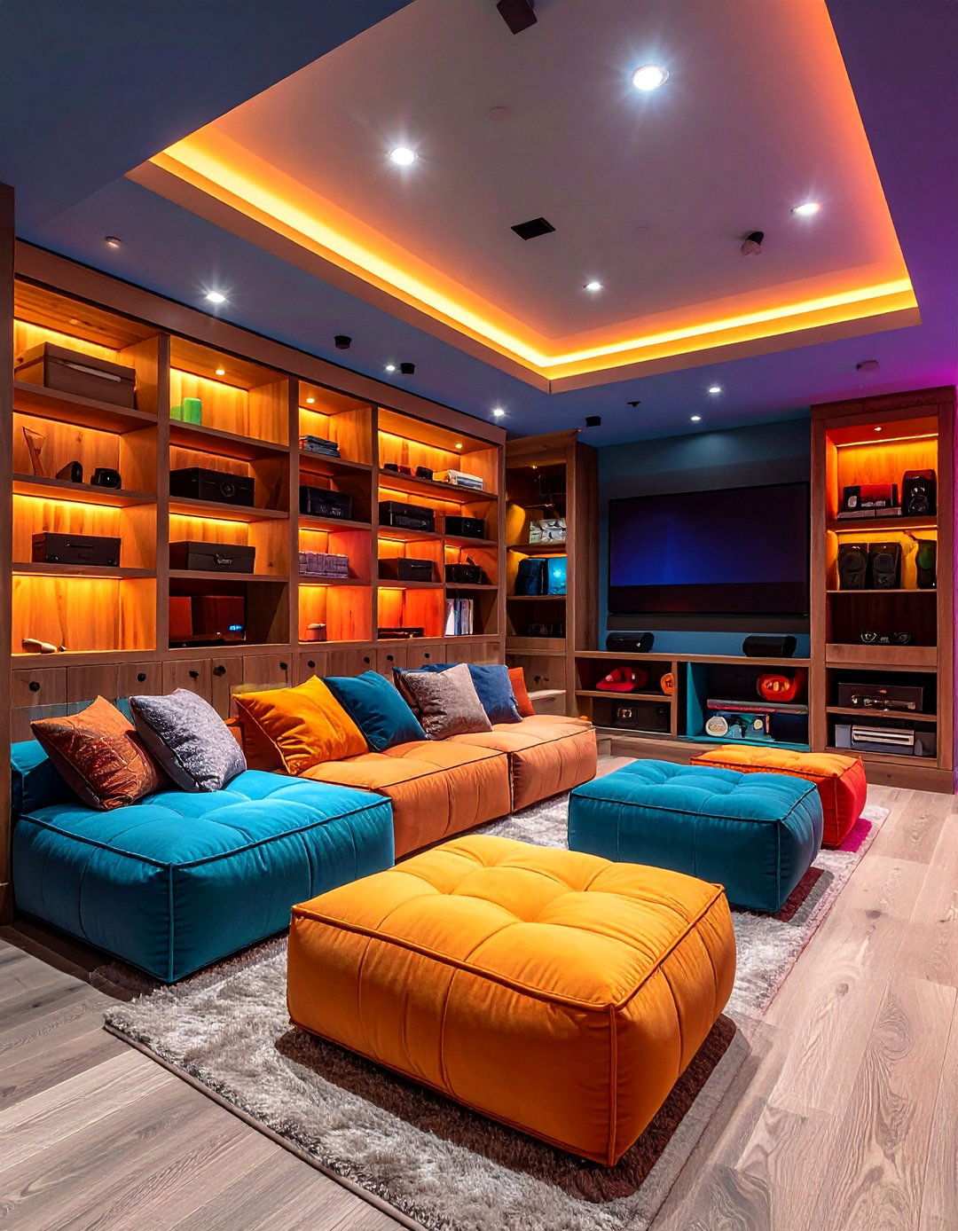 Hidden Storage Solutions for Basement Theater Organization - 20 Basement Home Theater Ideas