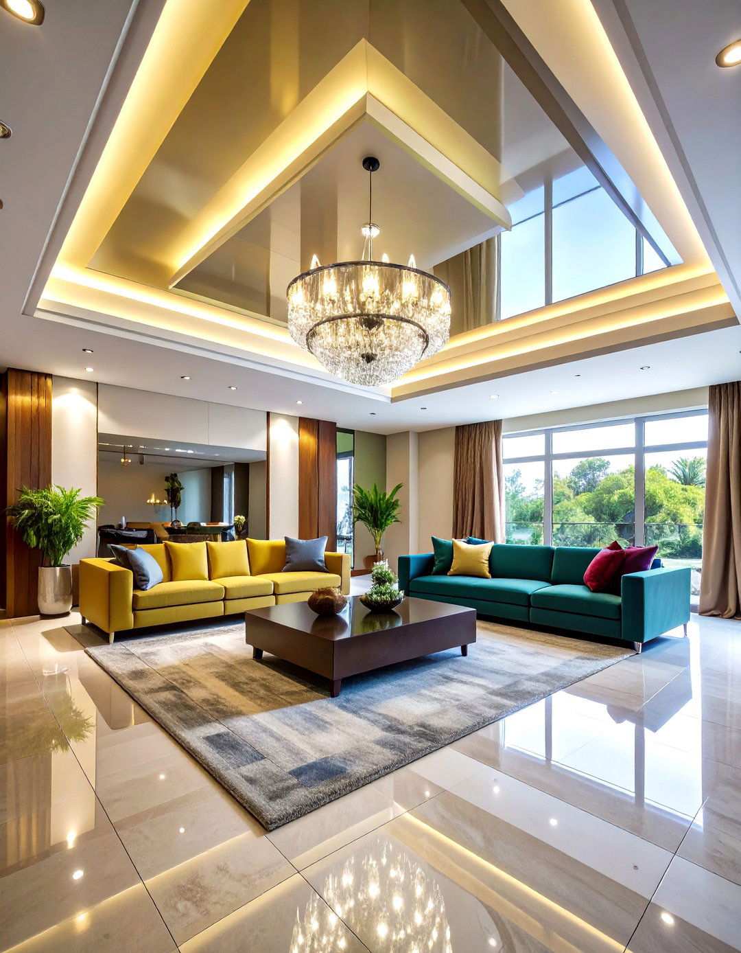 High Gloss Lacquer Accent Ceiling - 20 Accent Ceiling Ideas