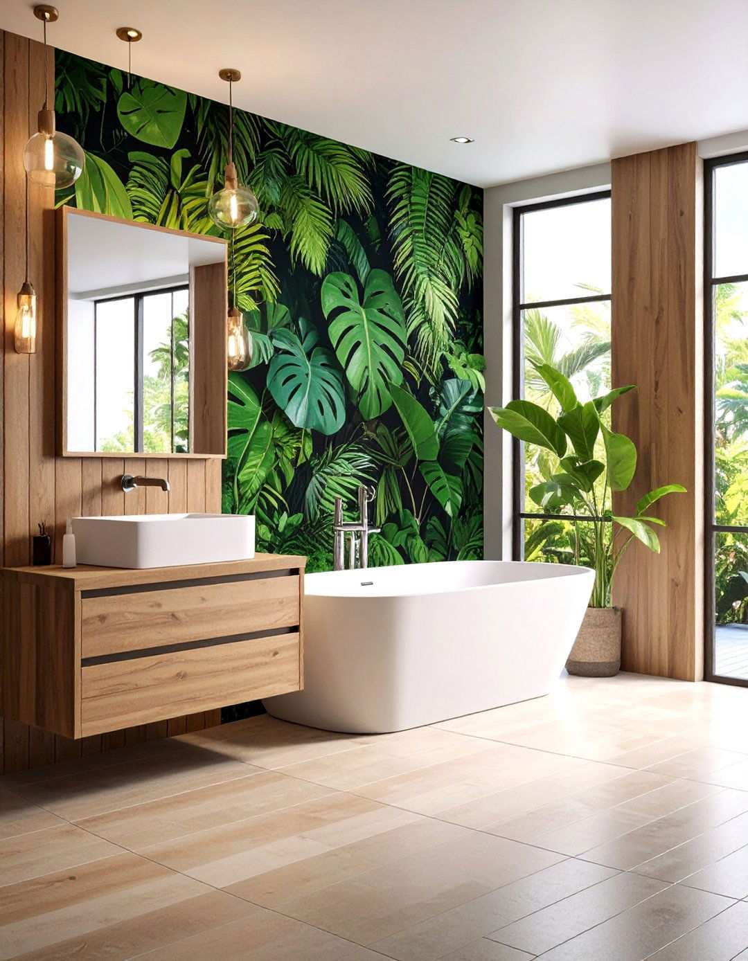 High Pressure Laminate Print Bathroom Wall Paneling Embraces Art - 20 Bathroom Wall Paneling Ideas