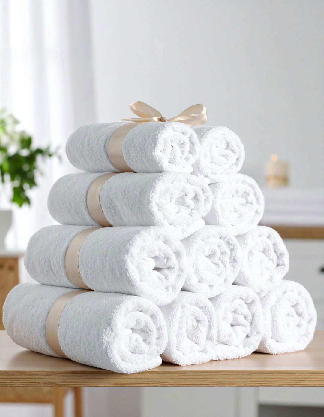 Hotel Style Folding Adds Professional Polish to Bathroom Linens - 20 Bathroom Staging Ideas