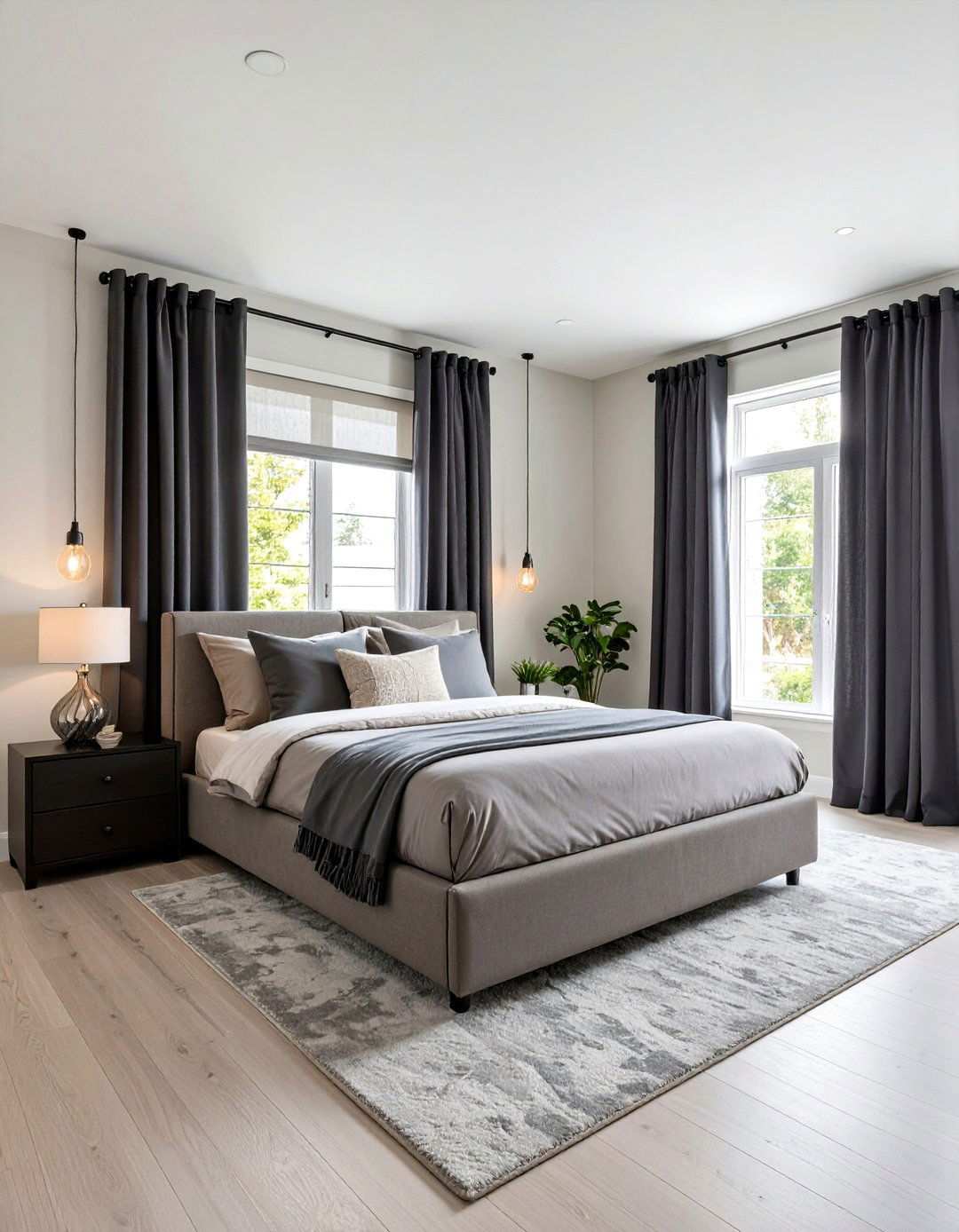 Hotel Style Layered Bedroom Curtain System - 20 Bedroom Curtain Ideas