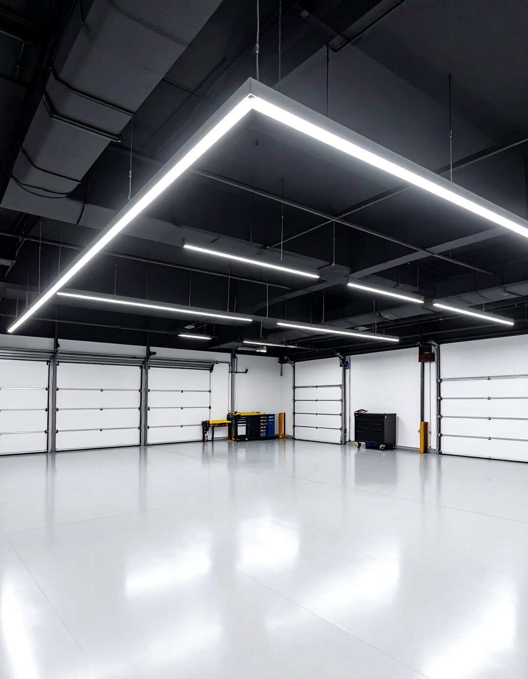 Industrial Black Garage Ceiling Effect - 20 Black Garage Ideas
