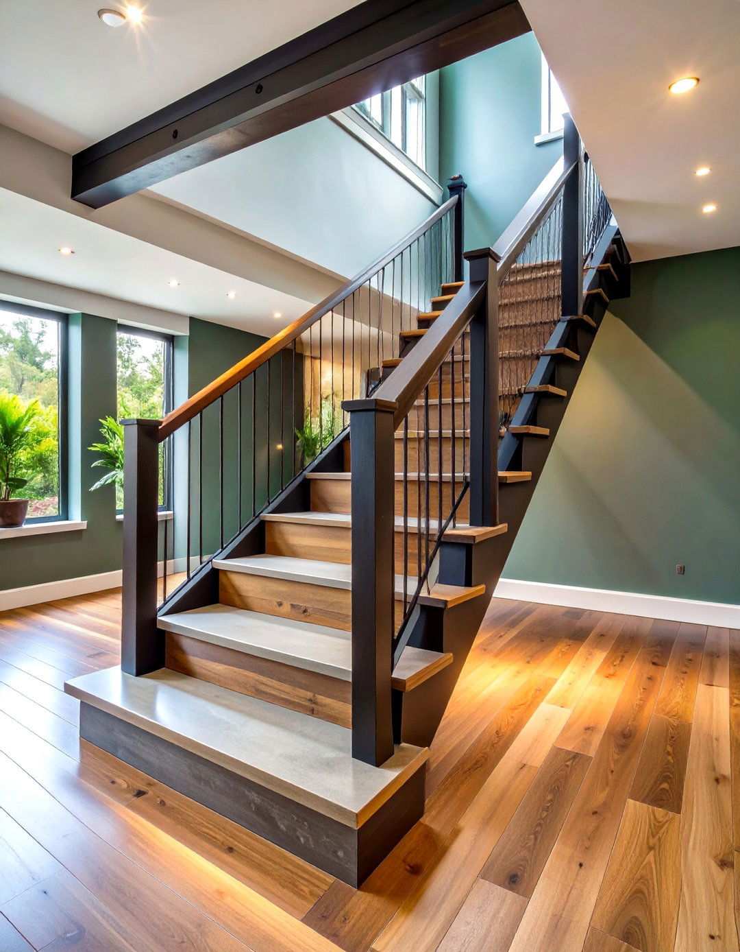 Industrial Concrete and Steel Basement Stairs - 20 Basement Stair Ideas