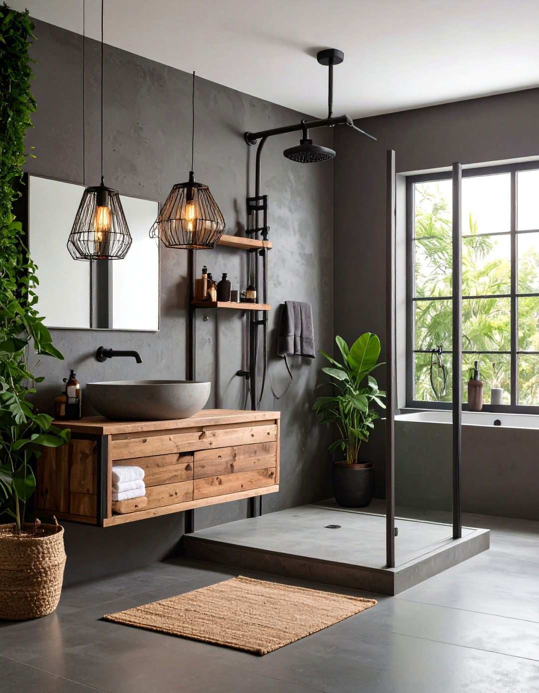Industrial Touches Bathroom Decor Edge - 20 Bathroom Decor Ideas