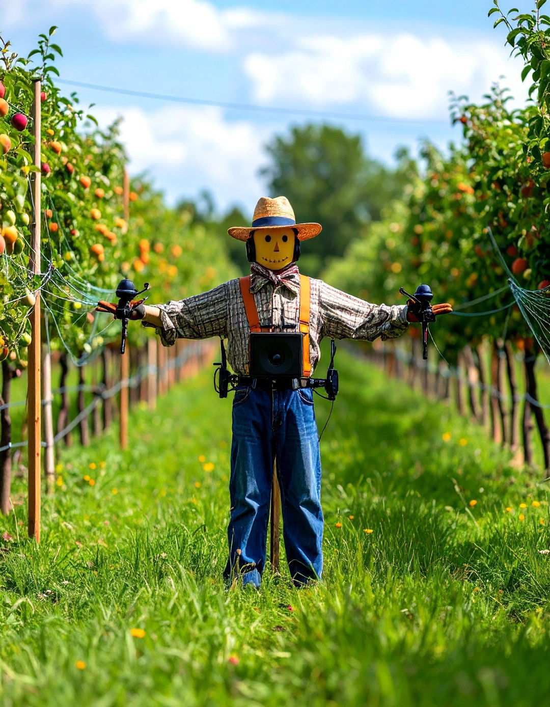 Integrated Pest Management Moving Scarecrow - 20 Garden Scarecrow Ideas