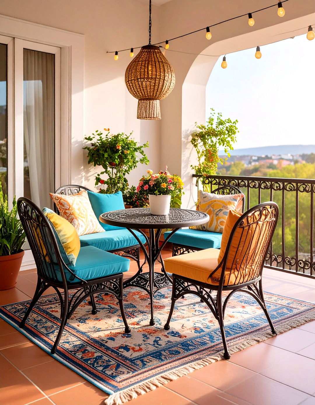 Intimate Bistro Dining Setup - 20 Balcony Deck Ideas