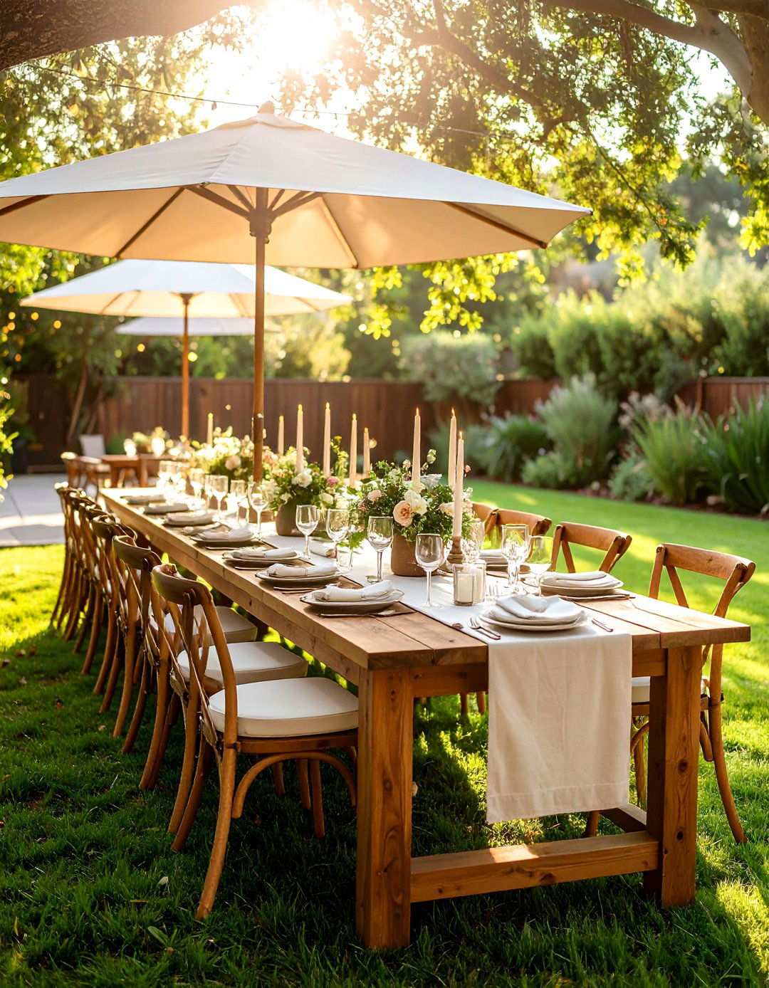 Intimate Dining Party Style Backyard Wedding Receptions - 20 Backyard Wedding Ideas