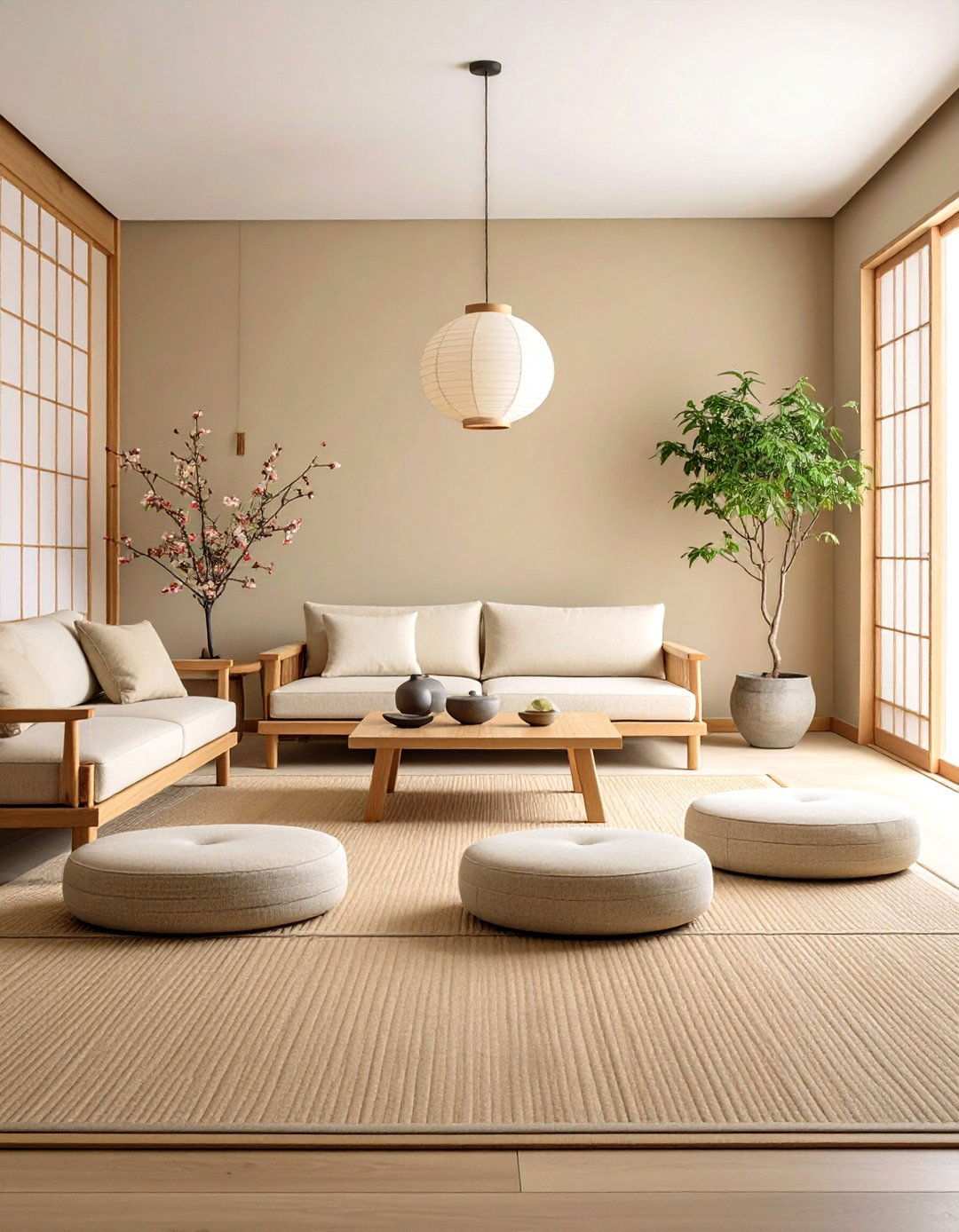 Japandi Calm in a Beige Living Room - 20 Beige Living Room Ideas