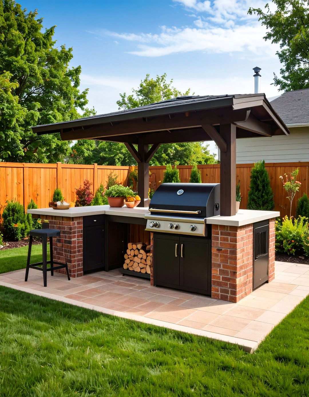 Kamado Smoker Nook BBQ Island - 20 Bbq Island Ideas