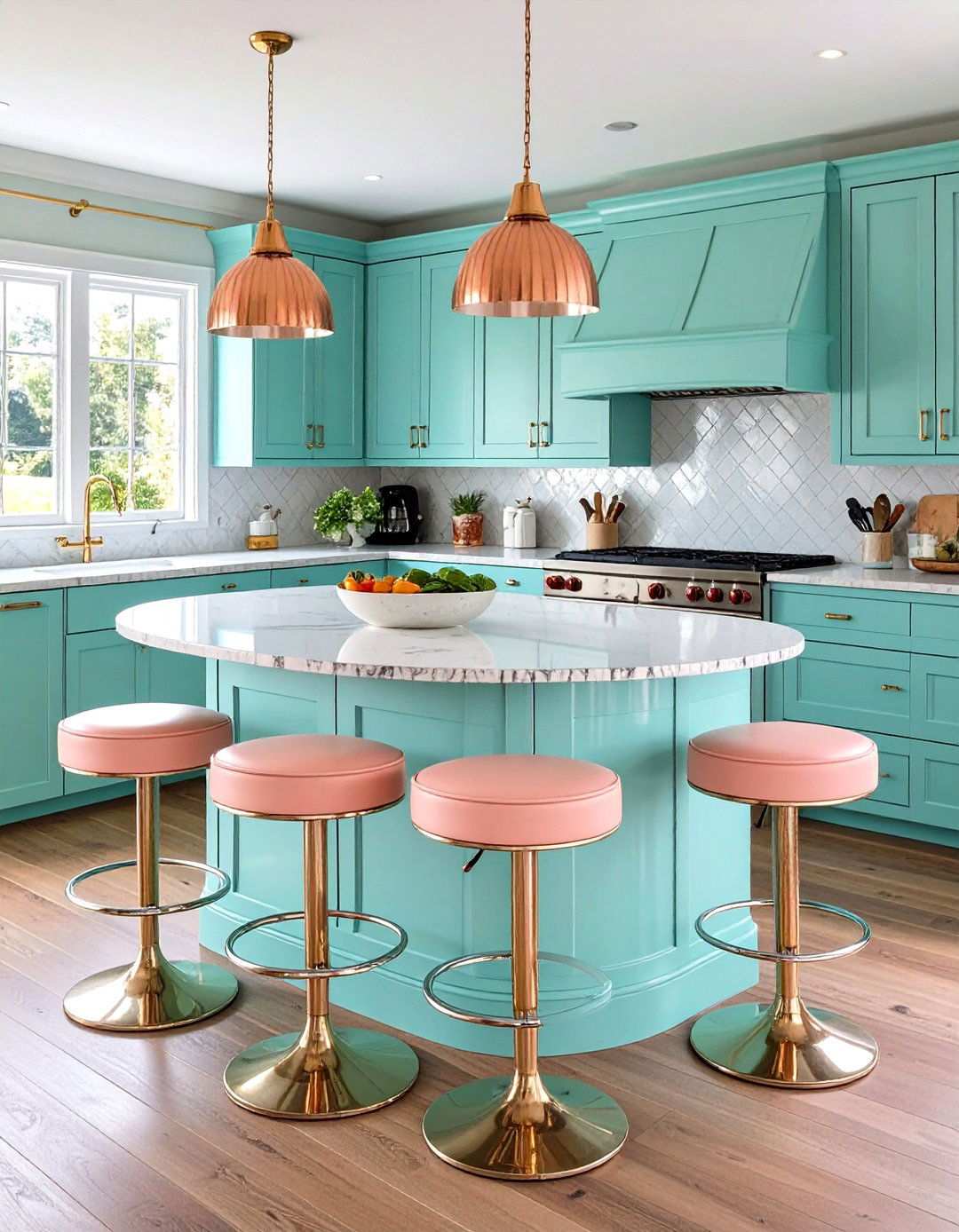 Kidney Shaped Kitchen Islands - 20 1950s Kitchen Ideas