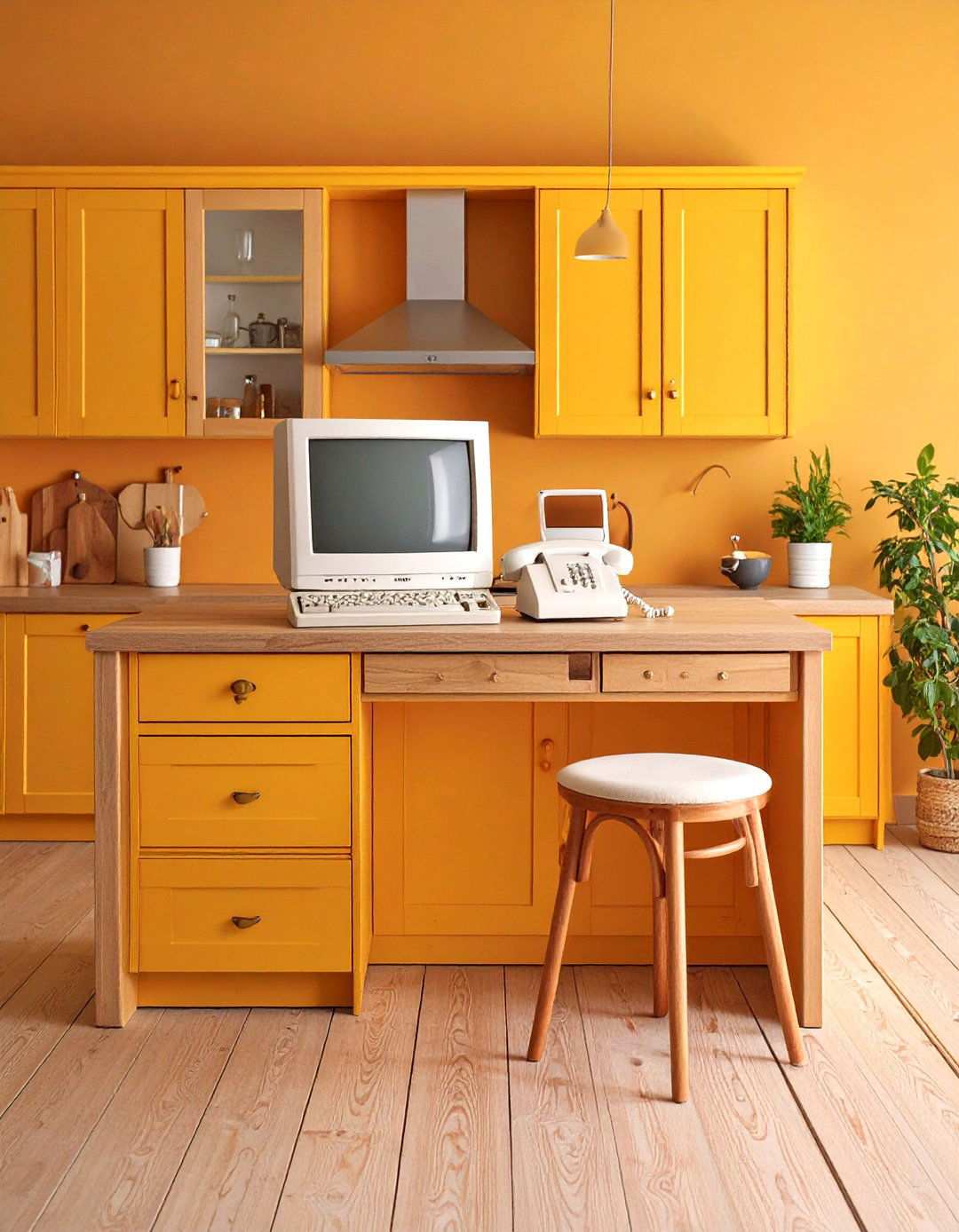 Kitchen Eat in Office Spaces with Computer Stations - 20 1980s Kitchen Ideas
