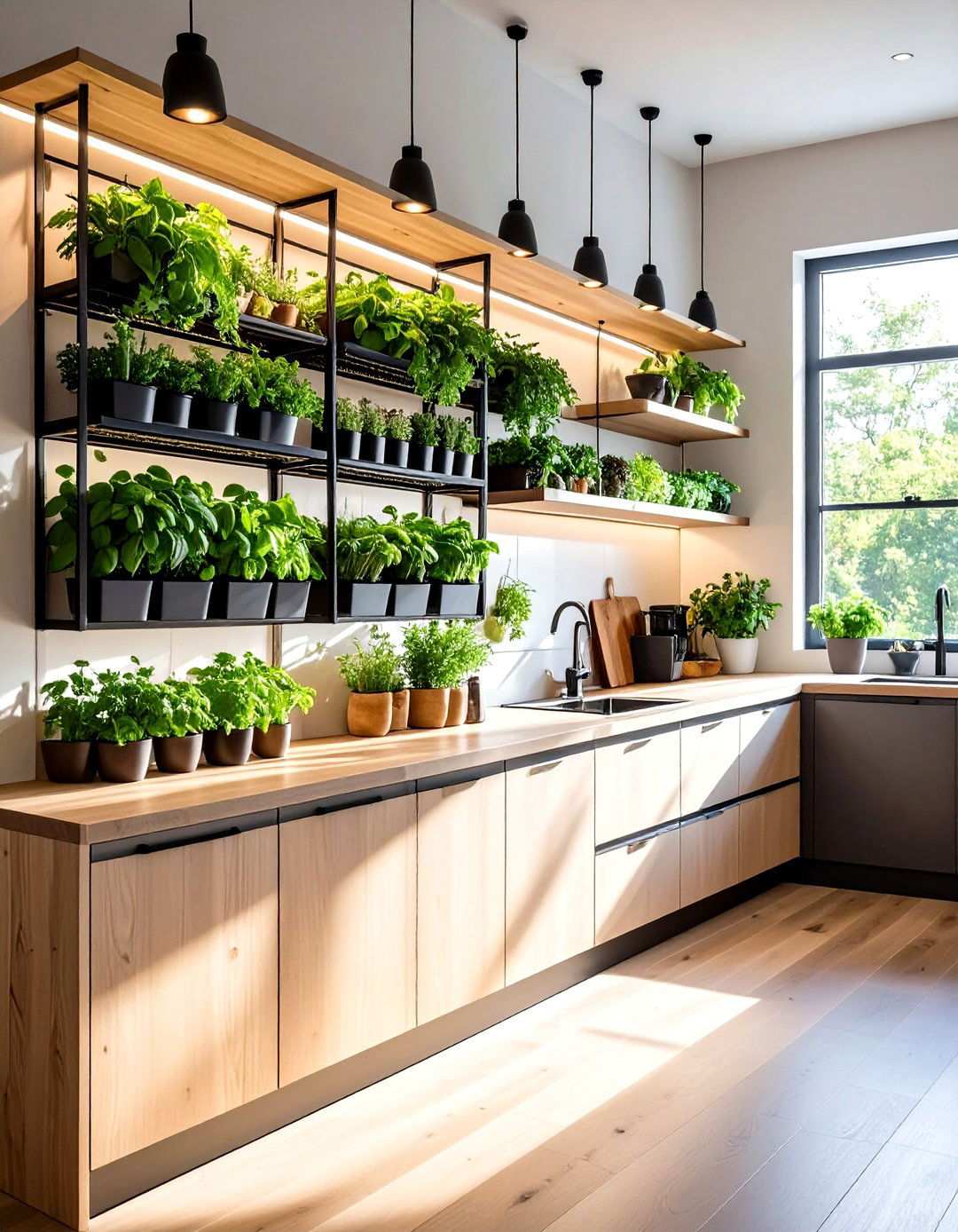 Kitchen Vertical Plant Herb Wall Systems for Decorating With Plants - 20 Ways Decorating With Plants