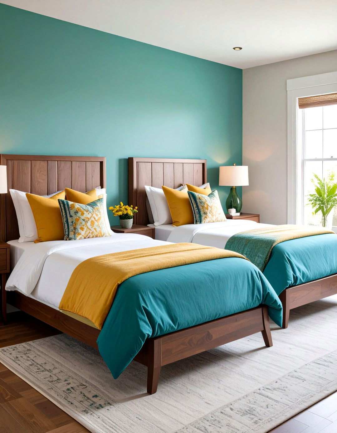 L Shaped Bed Layout for Corner Room Optimization - 20 2 Beds in One Small Room Ideas