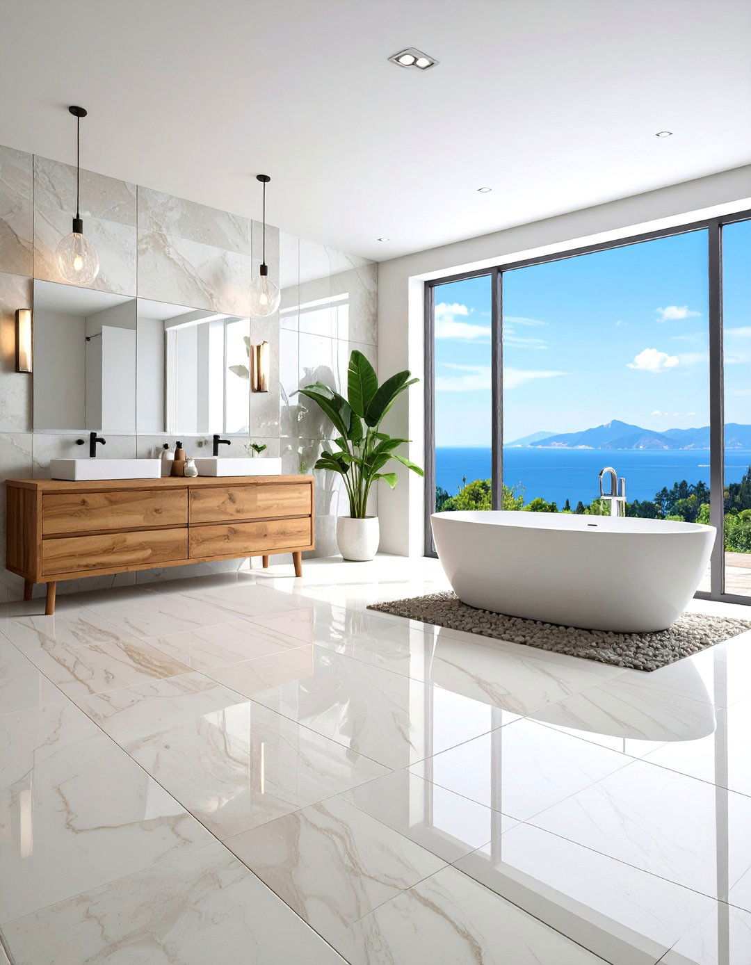 Large Format Tile Bathroom Flooring - 20 Bathroom Flooring Ideas