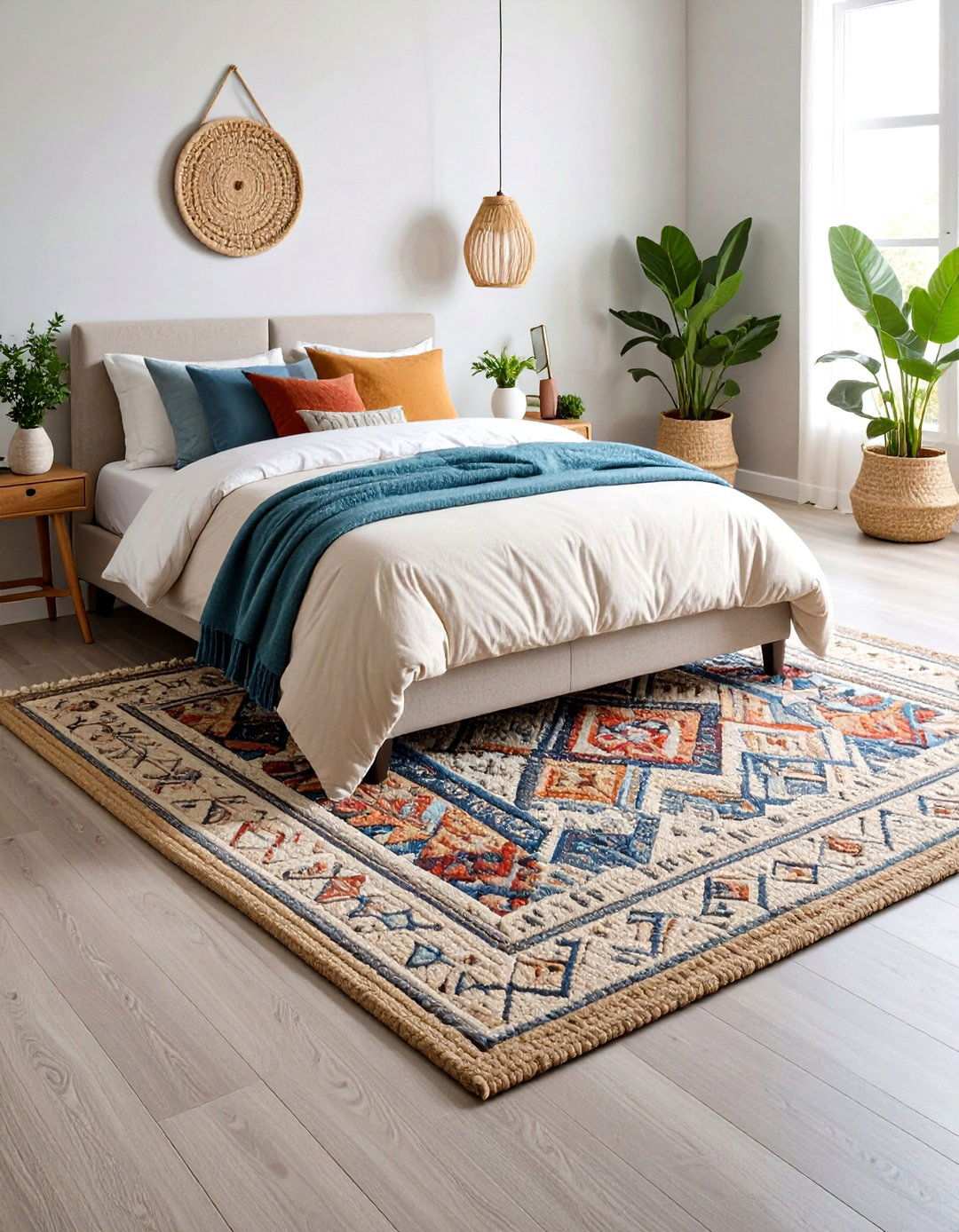 Layered Carpet and Rug Look - 20 Bedroom Carpet Ideas