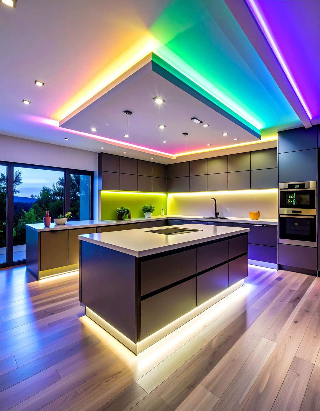 LED Backlit Drop Accent Ceiling - 20 Accent Ceiling Ideas