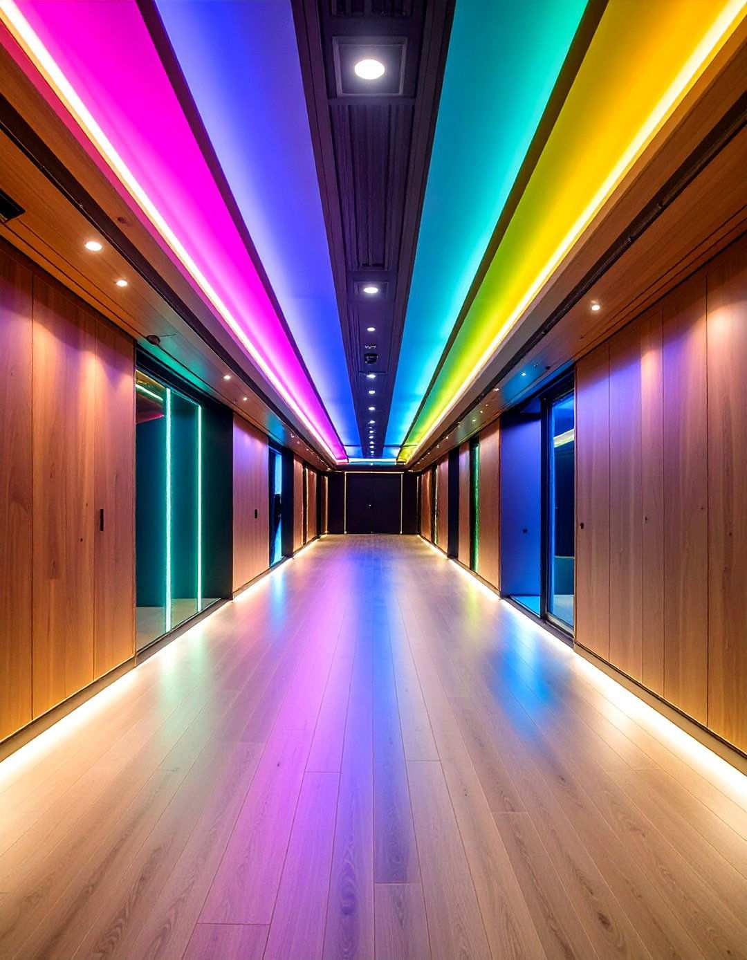 LED Integrated Basement Ceilings for Modern Ambiance - 20 Basement Ceiling Ideas