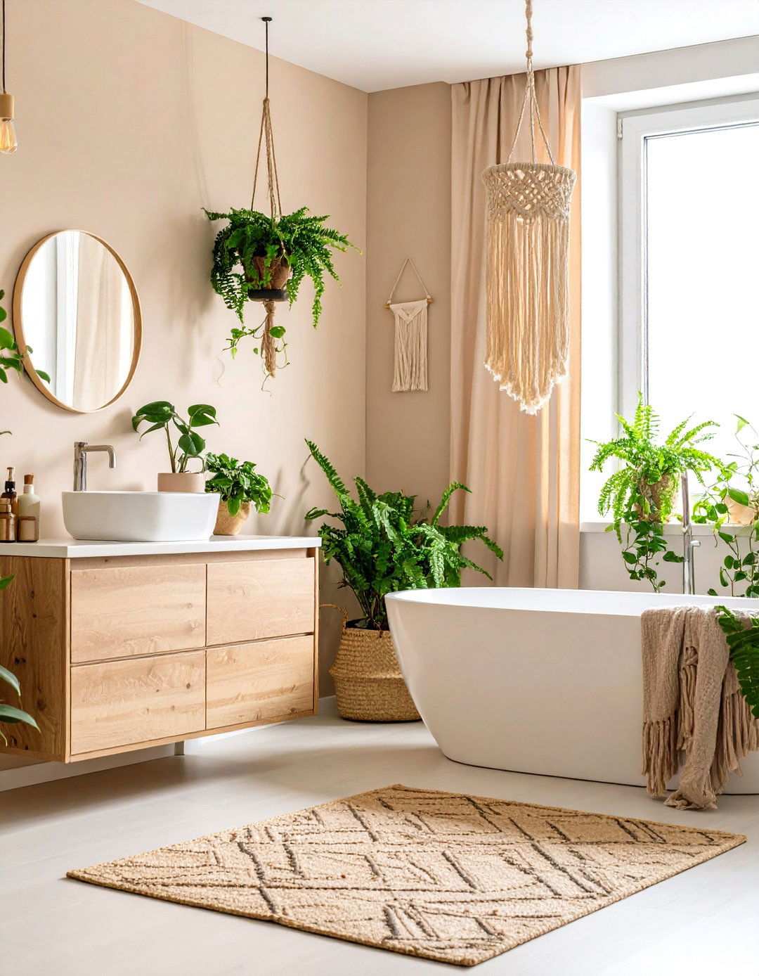 Living Green in a Beige Bathroom - 20 Beige Bathroom Ideas