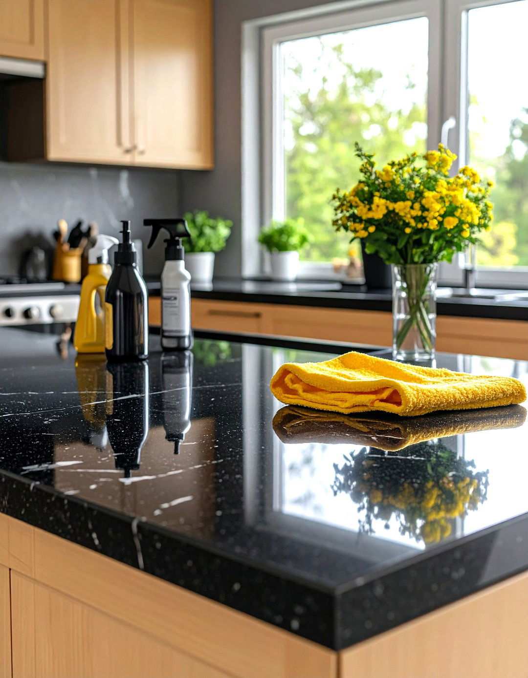 Low Fuss Maintenance Routine - 20 Black Granite Countertops Kitchen Ideas