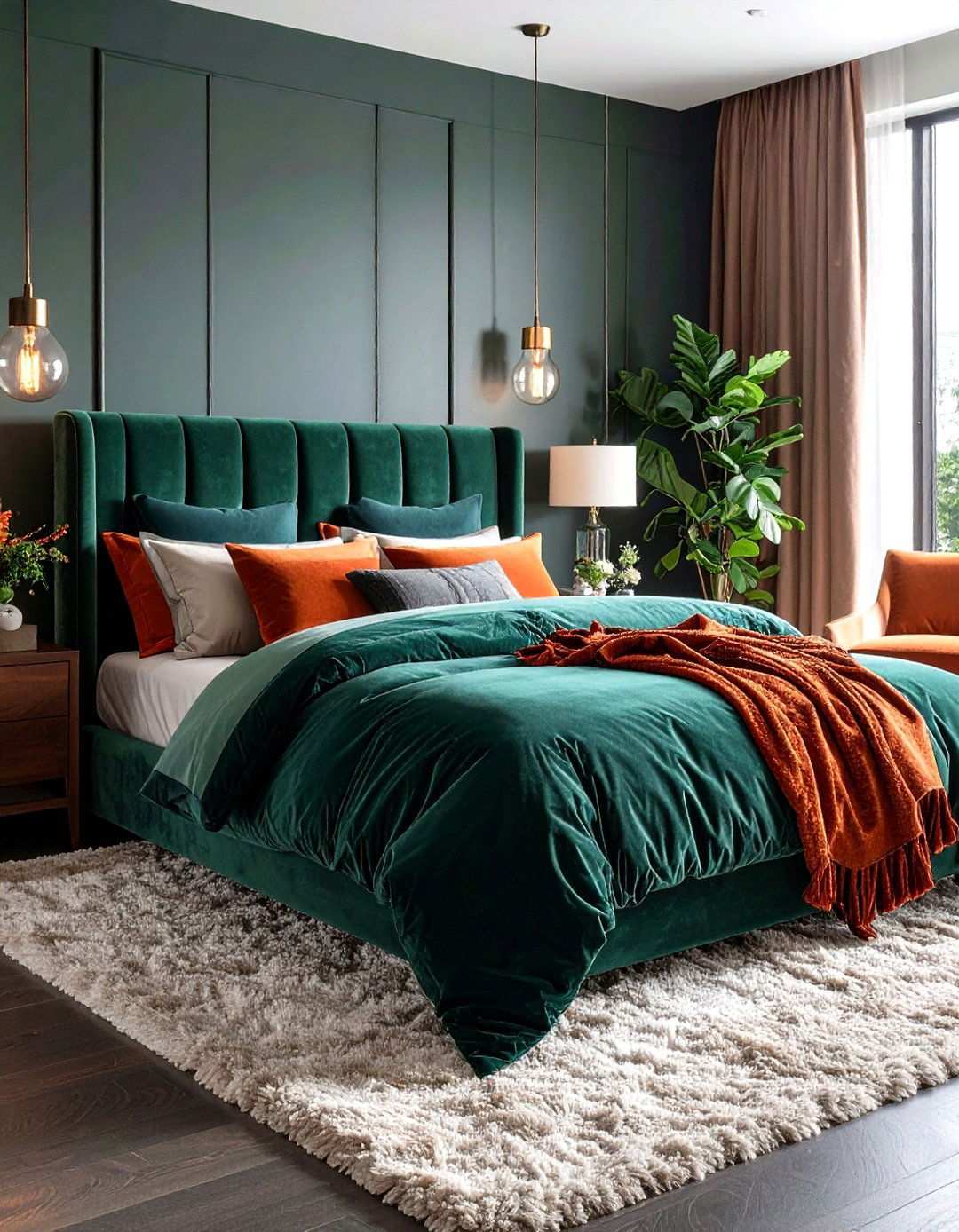 Luxurious Velvet Bedding and Throw Combinations - 20 70s Bedroom Decor Ideas
