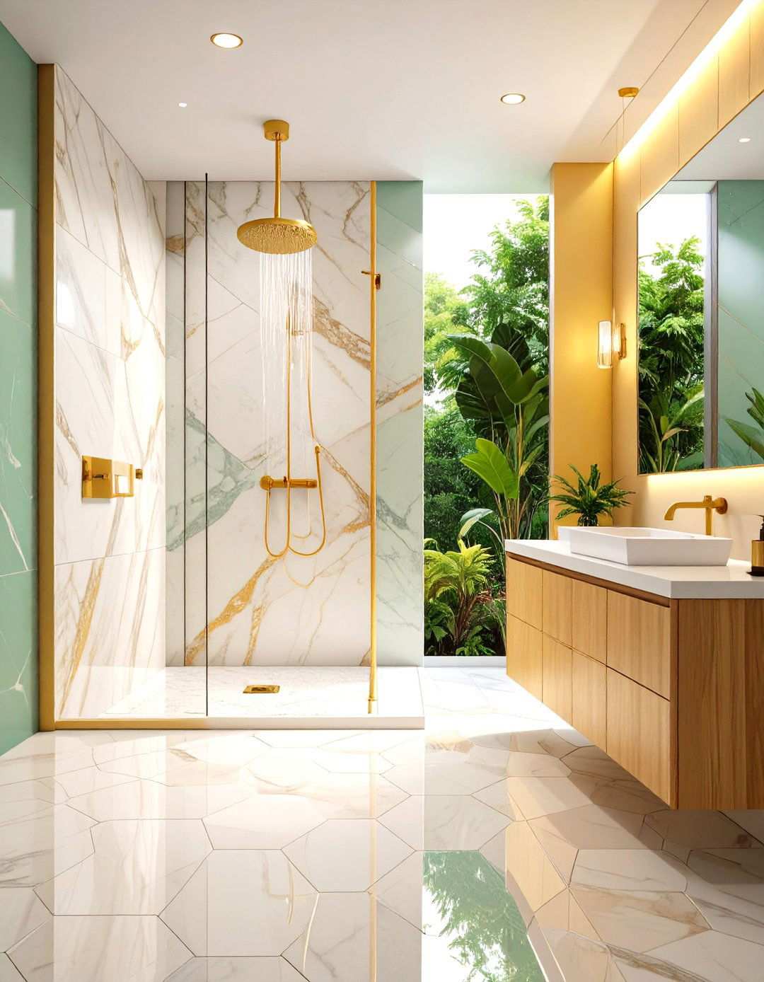 Luxury Marble Bathroom Sophistication - 20 Aesthetic Bathroom Ideas