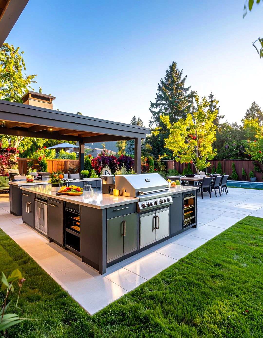 Luxury Resort Style BBQ Area with Premium Amenities - 20 bbq area ideas