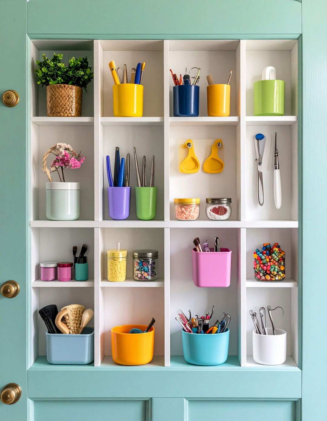 Magnetic Strips Catch Tiny Metal Tools Inside Doors - 20 Bathroom Cabinet Organization Ideas