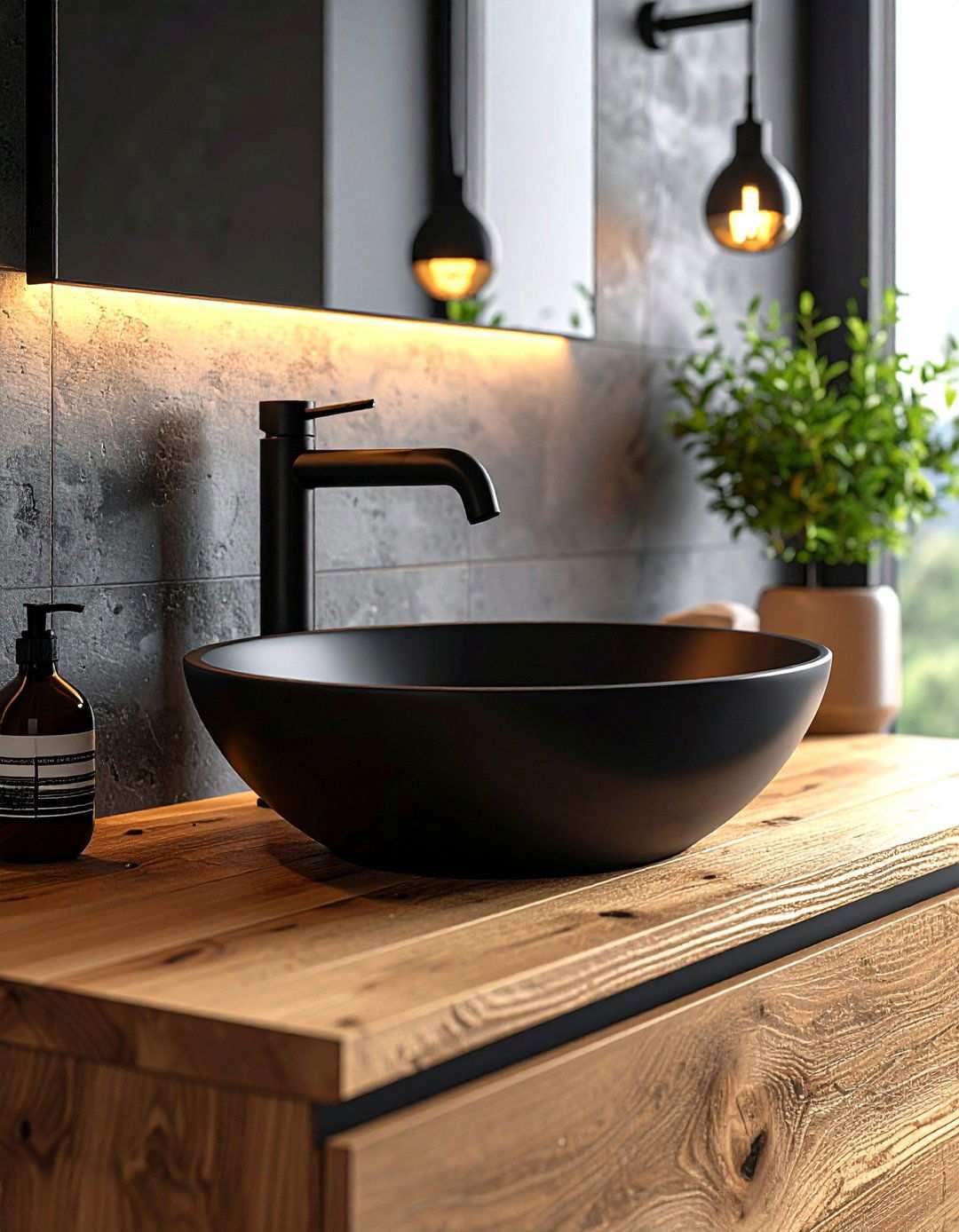 Matte Black Bathroom Sink Elegance for Modern Edge - 20 Bathroom Sink Ideas