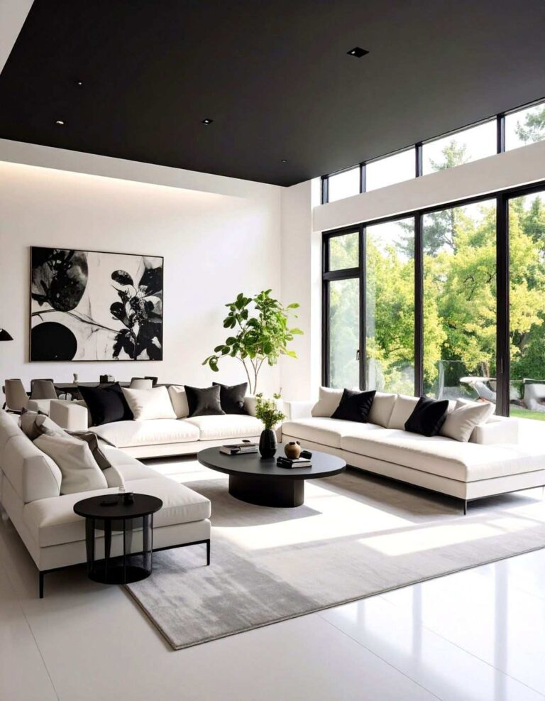 Matte Black Ceiling for Modern Minimalism - 20 Black Ceiling Design Ideas