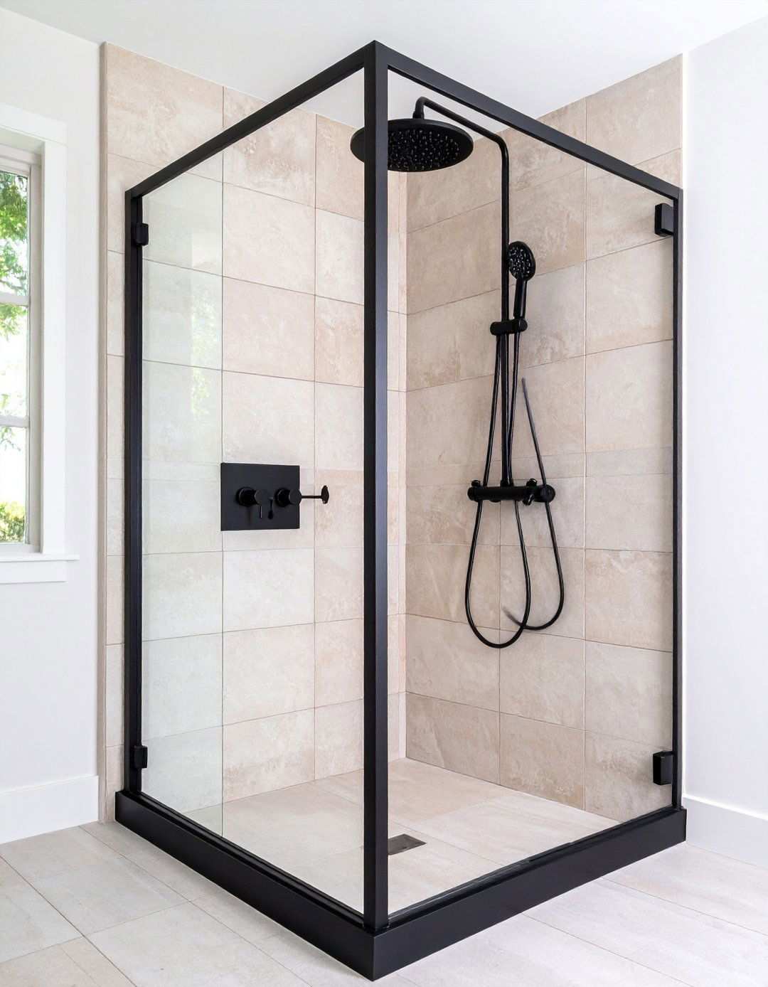 Matte Black Shower Fixtures - 20 Bathroom Shower Ideas