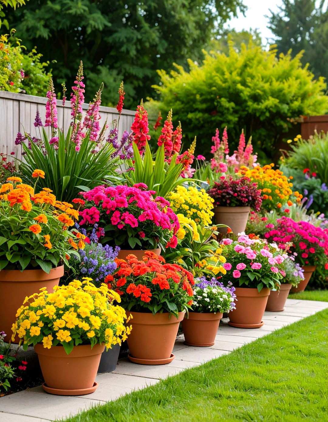 Maximize Color in Your Potted Plant Arrangement with Lantana and Gaura - 20 Potted Plant Arrangement Ideas