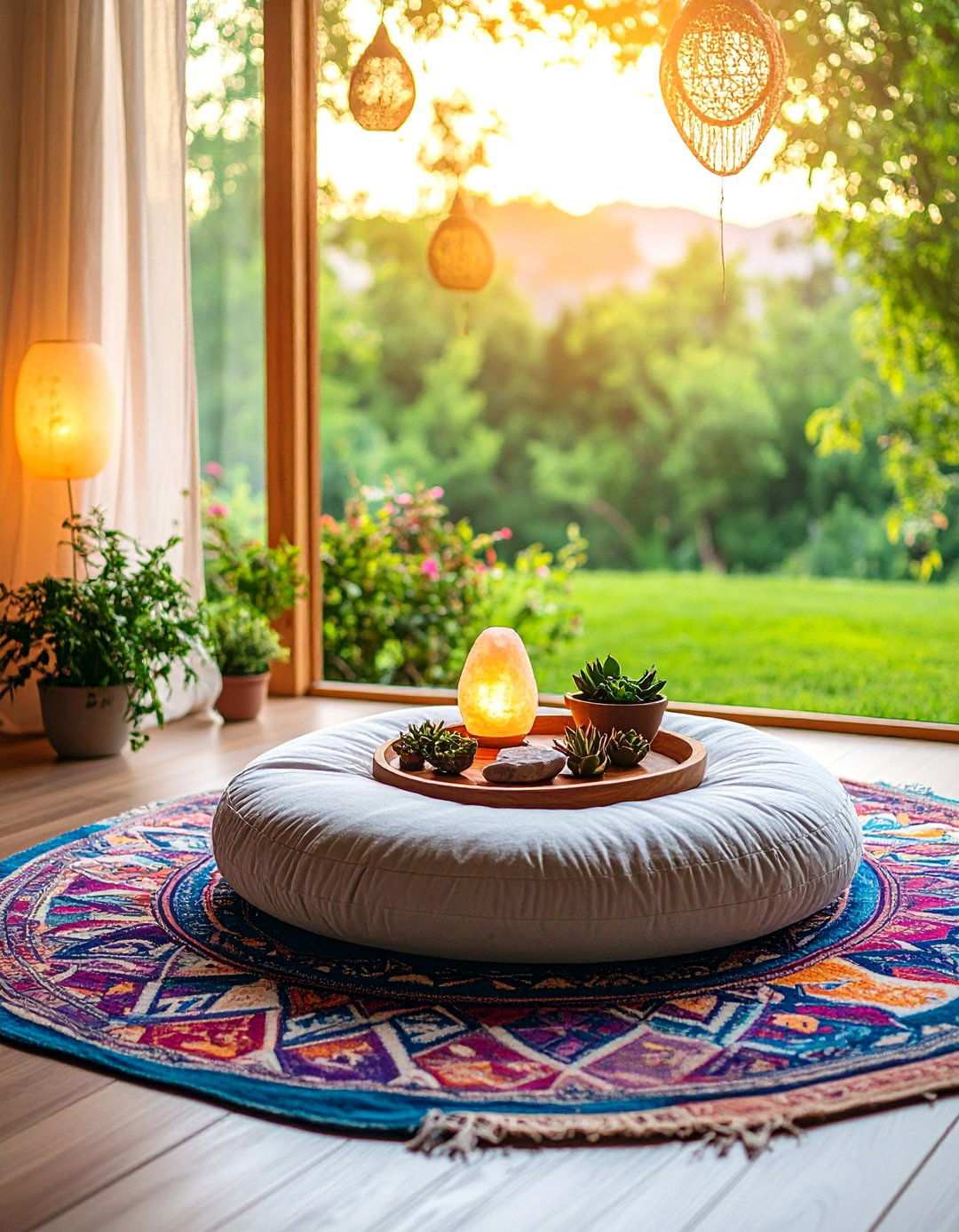 Meditation and Mindfulness Floor Corner - 20 Bedroom Corner Ideas