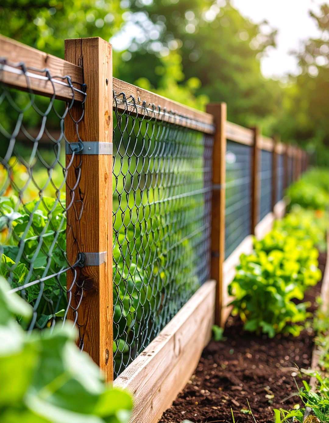 Metal Mesh Fence - 20 Vegetable Garden Fence Ideas